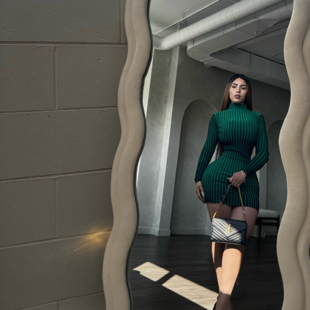 Green mini Dress